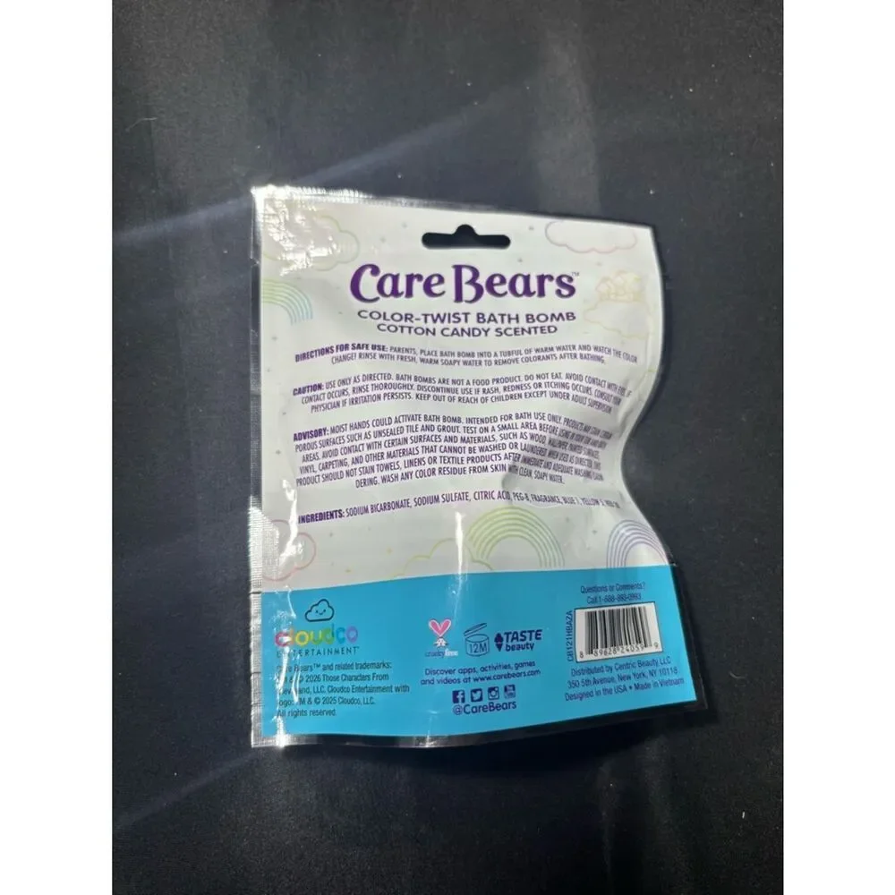 New Care Bears Color-Twist Cotton Candy Scented Bath Bomb